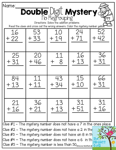 Image result for Double-Digit Addition Printable