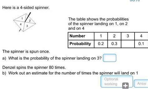 Probability Table Spinner に対する画像結果