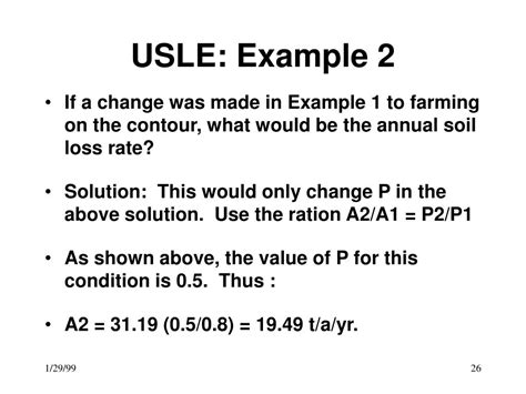 Afbeeldingsresultaten voor Usle Sample Problem