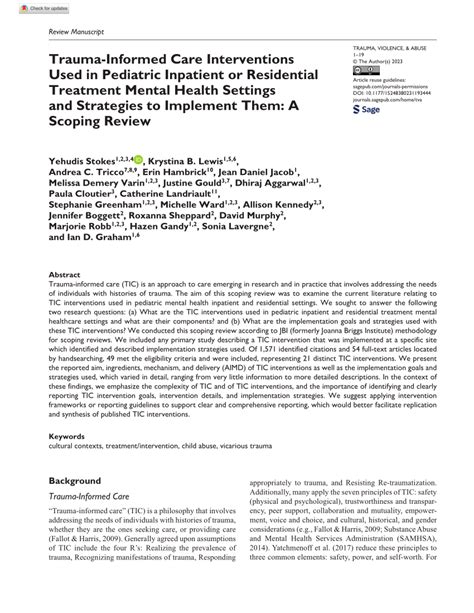 Image result for Trauma-Informed Care Interventions for Notes