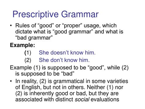 Image result for Non-Prescriptive Grammar Examples