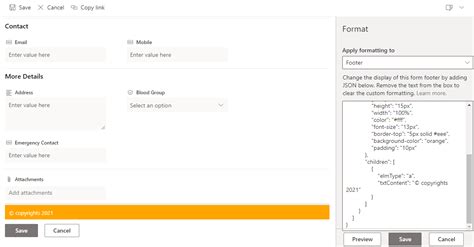 SharePoint Form JSON Formatting に対する画像結果