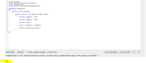 Toradh íomhá ar Simple Constant Variable Example for C#