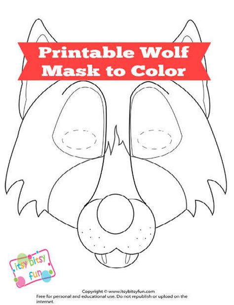 Printable Wolf Mask Pattern に対する画像結果