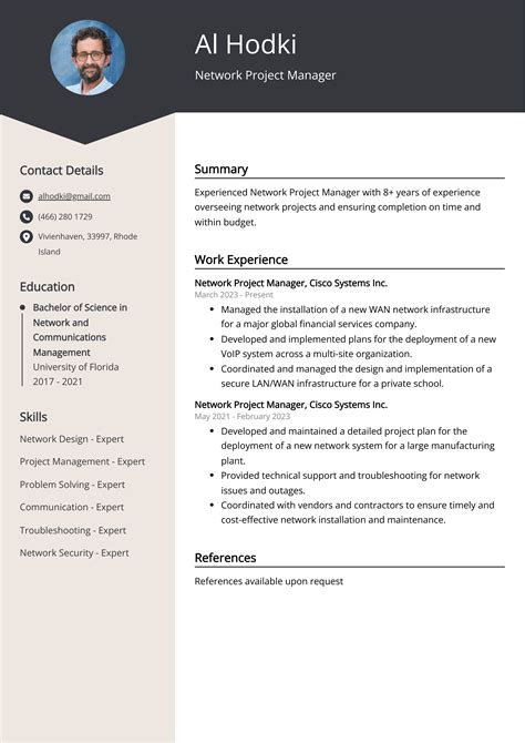 Image result for Network Manager Resume Examples