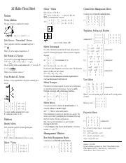 Afbeeldingsresultaten voor Matrix Math Cheat Sheet