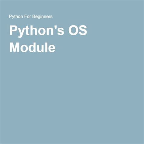 Image result for Module OS Python