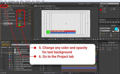 Toradh íomhá ar After Effects Text Background Color