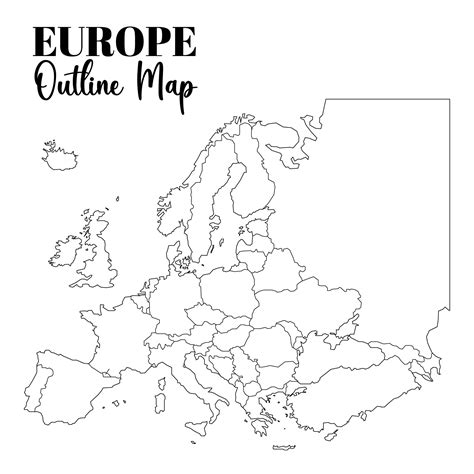 Toradh íomhá ar Europe Map Blank