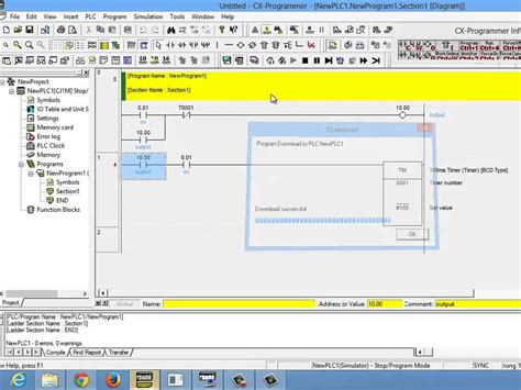 Toradh íomhá ar CX-Programmer Timer