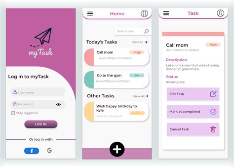 Image result for To Do Task App UI Design