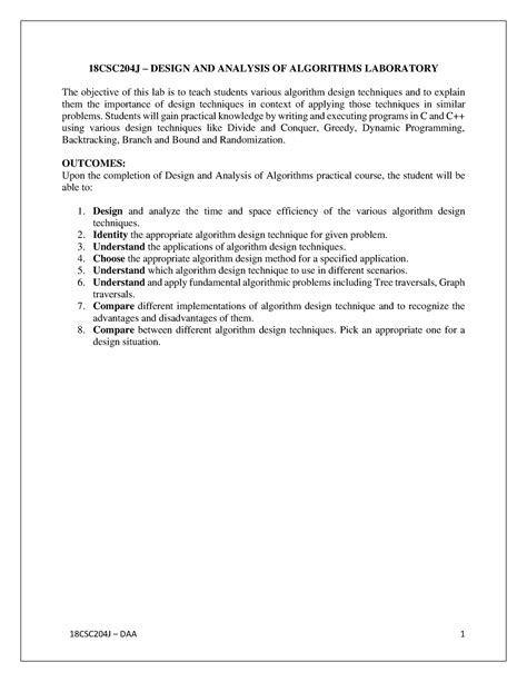 Toradh íomhá ar Design and Analysis of Algorithms Lab Manual