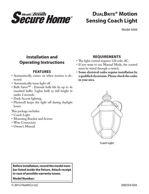 Image result for Heath Zenith Motion Sensor Troubleshooting