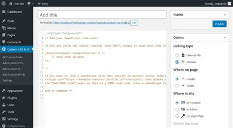 Image result for Where Add JavaScript WordPress