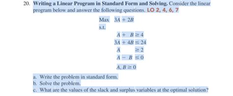 Image result for Linear Programming Problem in Standard Form