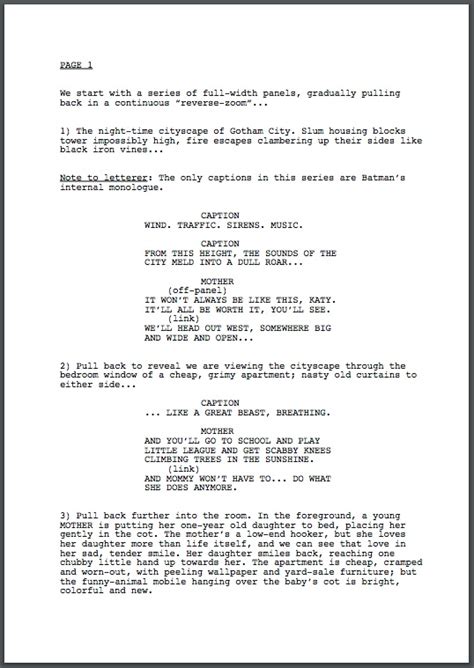 Image result for Comic Book Script Format