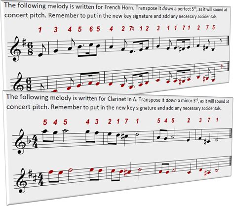 Image result for Transposing Instruments List