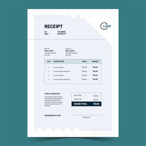 Receipt Design Using HTML/CSS માટે ઇમેજ પરિણામ