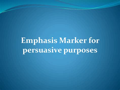 Image result for Emphasis Markers Examples