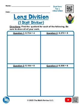 Image result for Division 1 Digit Table Worksheet