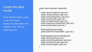 Give Me Model for User Registration in .Net MVC EF Core に対する画像結果