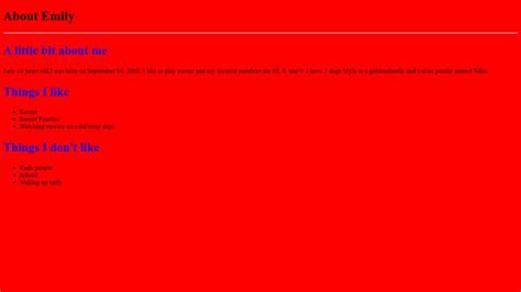 Toradh íomhá ar HTML and CSS Basic Exercise