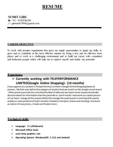 Image result for SQL BA Resume