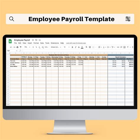 Sample Payroll Spreadsheet に対する画像結果
