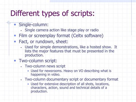 Types of Film Scripts に対する画像結果