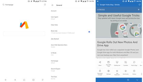 Toradh íomhá ar Via Android Browser