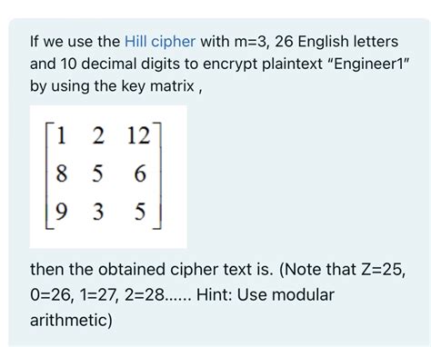 Image result for Matrix Multiplication and Modular Arithmetic Cipher