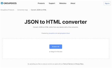Add HTML to JSON に対する画像結果