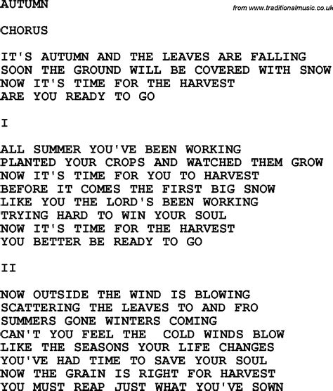 Image result for Autumn Days Song with Words