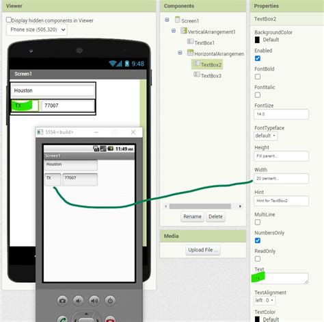 Image result for App Inventor 2 Textbox