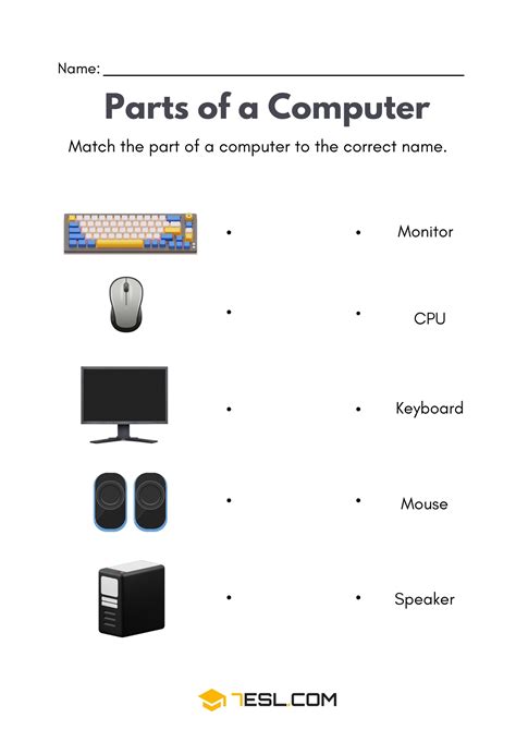 Computer Components Worksheets に対する画像結果