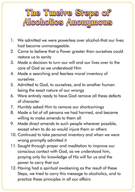 Image result for Alcoholics Anonymous 12 Step Program