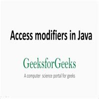Image result for What Are Access Modifiers In Java