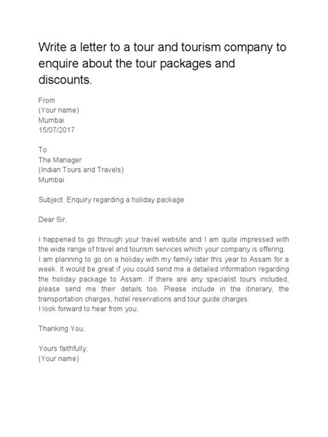 Image result for Have a Tour Request Letter