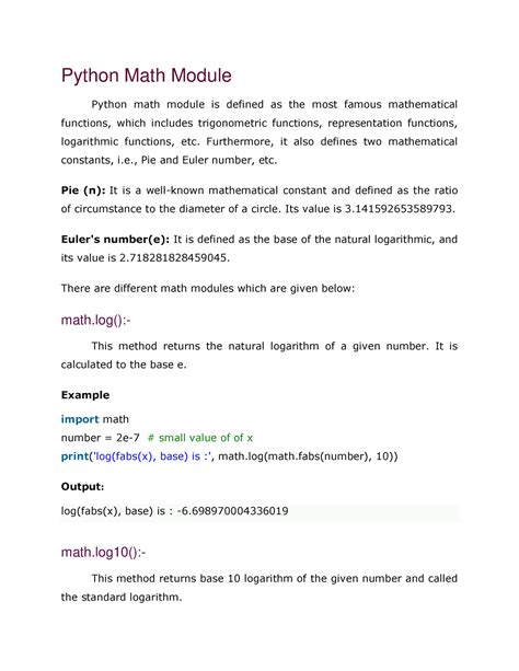 Python Math Module List に対する画像結果