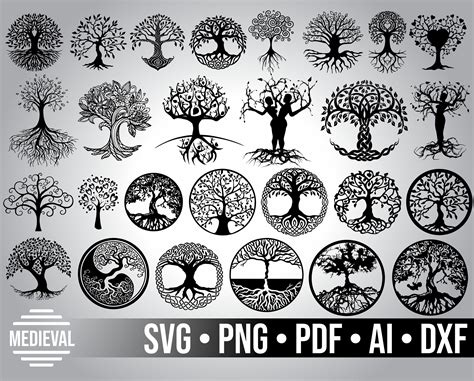 Toradh íomhá ar SVG Tree of Life Decals