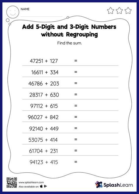 Image result for Addition of 5 Digit Numbers
