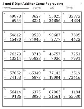 Image result for 5 Digit Adding