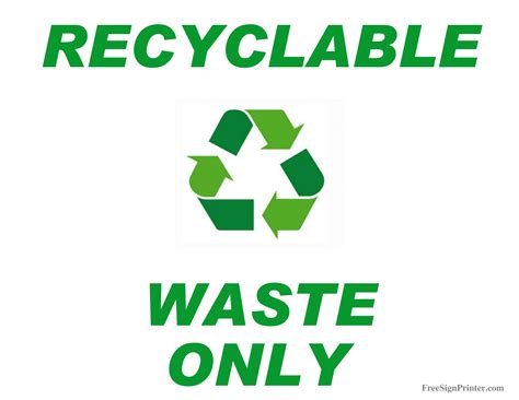 Image result for Recycle Waste Only Poster