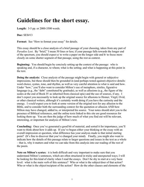 Image result for Short Essay Examples