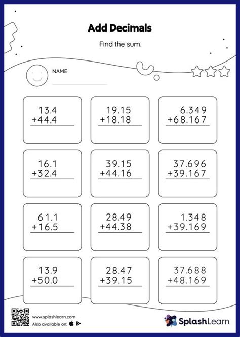 Afbeeldingsresultaten voor 5th Grade Math Addition Worksheets