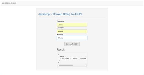 React Convert String to JSON に対する画像結果
