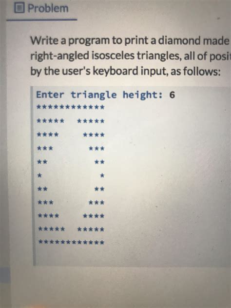 Afbeeldingsresultaten voor Hollow Diamond in Python Using Letters