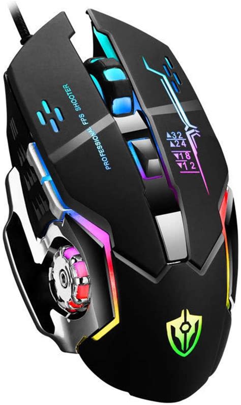 X7 Gaming Mouse Wired PC Gaming Mice Breathing RGB LED Optical Mouse ...