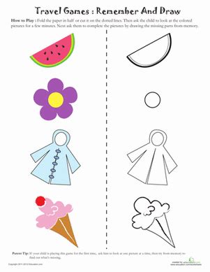 Visual Memory Preschool Worksheets に対する画像結果