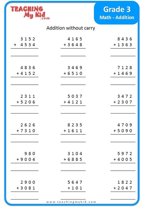 Image result for Math Addition for Grade 3